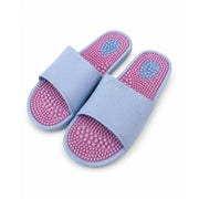Zenith women's reflexology slides in Crestfall periwinkle — pair shown from above